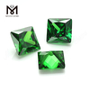 Højkvalitets farve zirkon firkantet form grønne CZ løse sten med lav pris