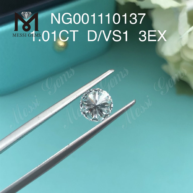 1.01ct VS1 D EX ROUND BRILLIANT bedste online laboratoriedyrkede diamanter
