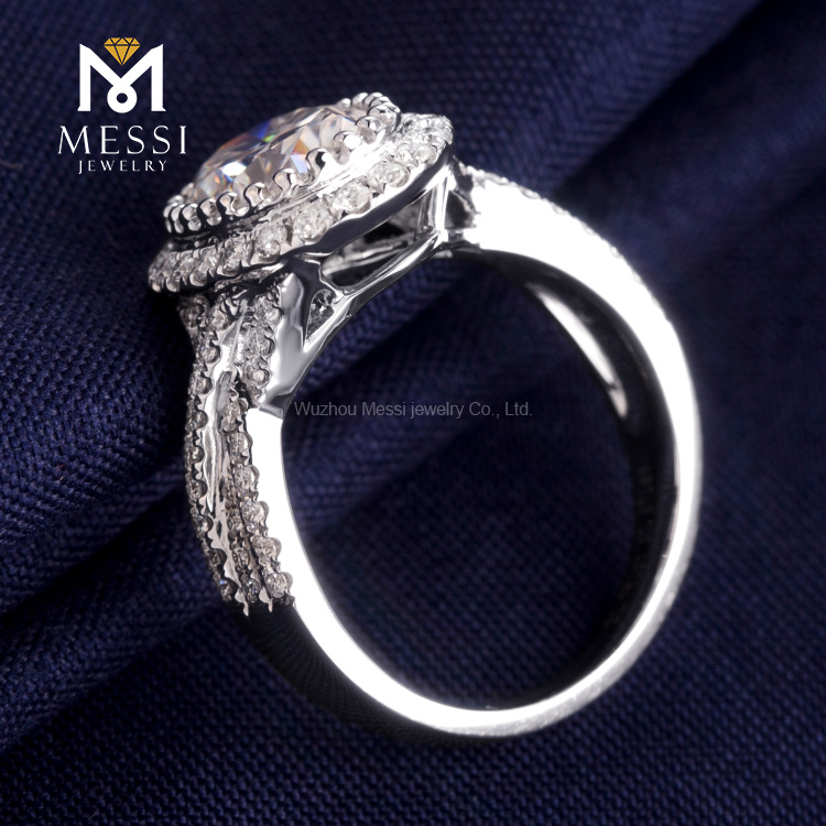 1.8ct Fashion Wedding Moissanite Gold Rings