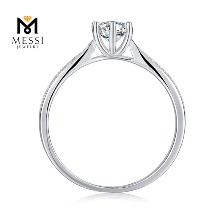 Forgyldt 1 karat DEF Moissanite 925 sølvring smykker til bryllup