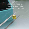 0,685 ct FVY strålende slebet laboratoriedyrket diamant VG
