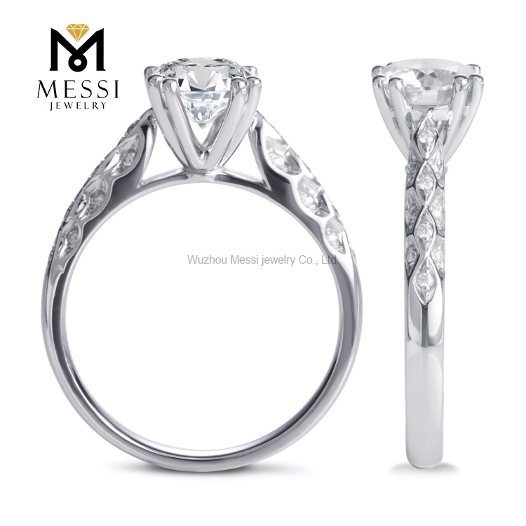 Messi Gold Jewelry 14k 18k hvidguld smykkeringe med 8 ben