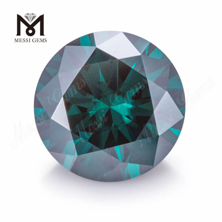 1-3ct Moissanite Diamond Engrospris Teal Moissanite