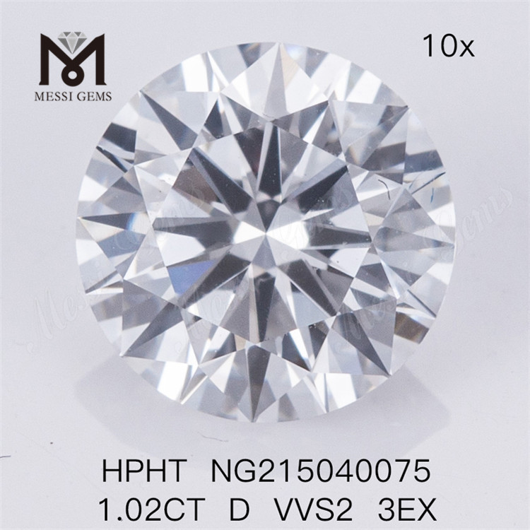 1.02CT HPHT D VVS2 3EX RD Lab-diamanter