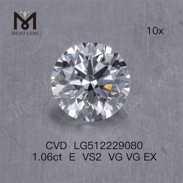 1.06ct E cvd diamant engros vs EX runde laboratoriedyrkede diamanter producent