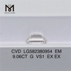 9.06CT G VS1 EM cut EX EX emerald lab skabt diamant CVD LG582380954