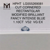 1.10CT HPHT RECTANTGLAR FANCY INTENSE BLUE VS2 VG EX laboratoriedyrket diamant LG555269081