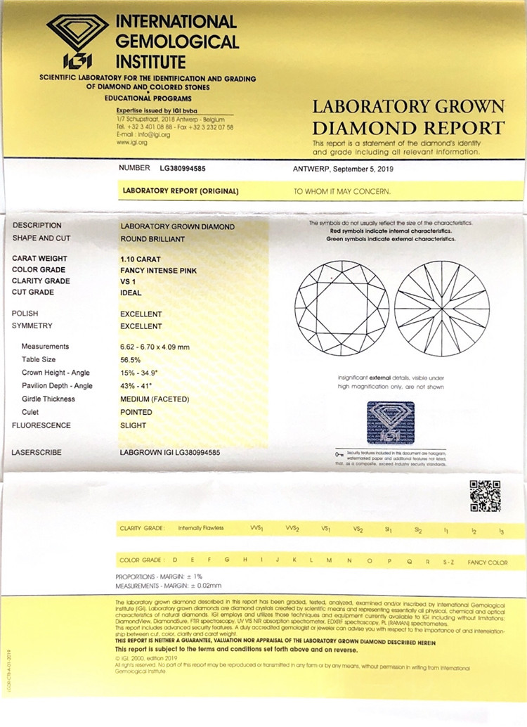 1.1ct vs ct laboratoriedyrkede diamantleverandører