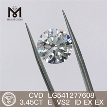 3.45CT E løs lab diamant rund form cvd lab diamant til salg