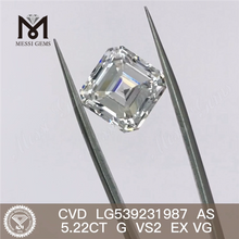 5.22ct AS CUT billig løs laboratoriediamant G VS2 højeste kvalitet laboratoriedyrkede diamanter fabrikspris