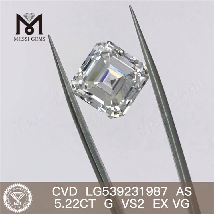5.22ct AS CUT billig løs laboratoriediamant G VS2 højeste kvalitet laboratoriedyrkede diamanter fabrikspris