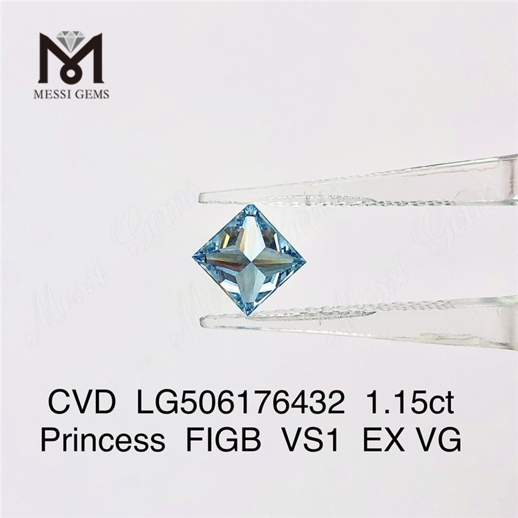 1.15ct Princess FIGB VS1 EX VG laboratoriedyrket diamant CVD LG506176432
