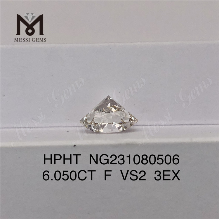6.050CT F hpht løs laboratoriediamant udsalg RD bedst sælgende løs hpht største menneskeskabte diamant