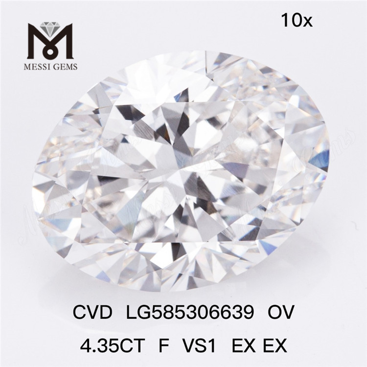 4.35CT F VS1 EX EX OV største cvd diamant CVD LG585306639