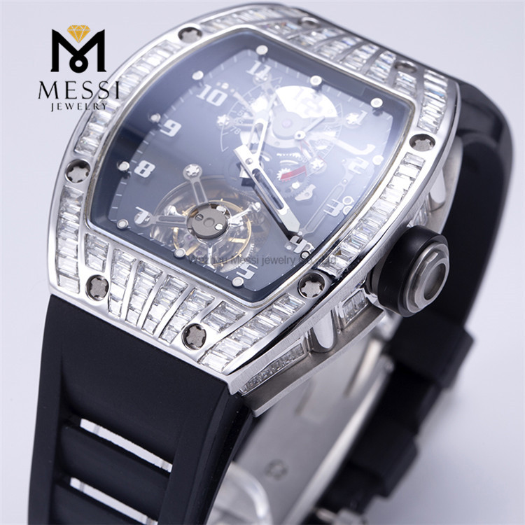 Engros Custom Herreure Iced Out Moissanite Fashion Herre Moissanite Watch
