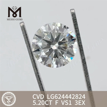 5.20CT F VS1 3EX Laboratoriefremstillede diamanter CVD LG624442824丨Messigems