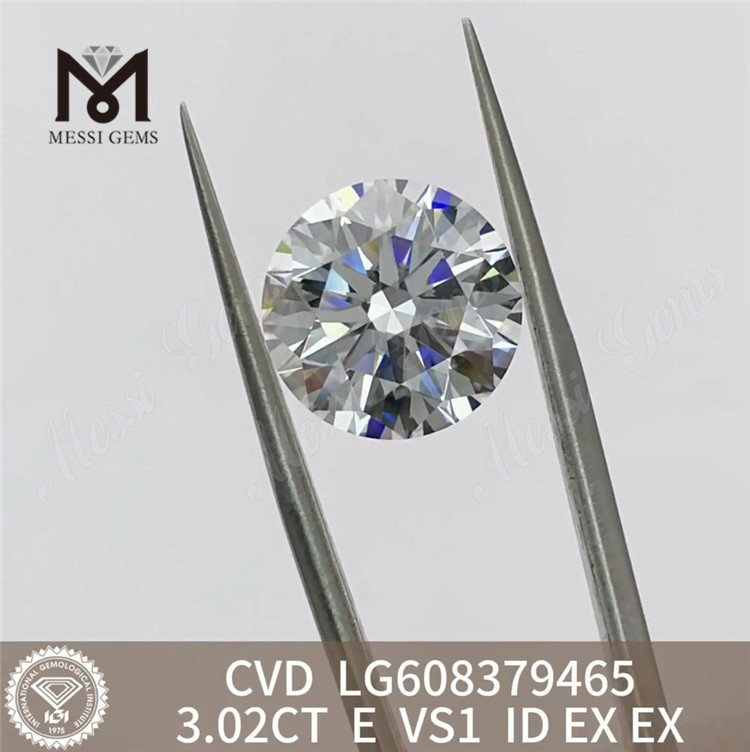 3.02CT E VS1 3kt laboratoriedyrket diamant cvd Leverer fine smykker til enestående værdi LG608379465丨Messigems 