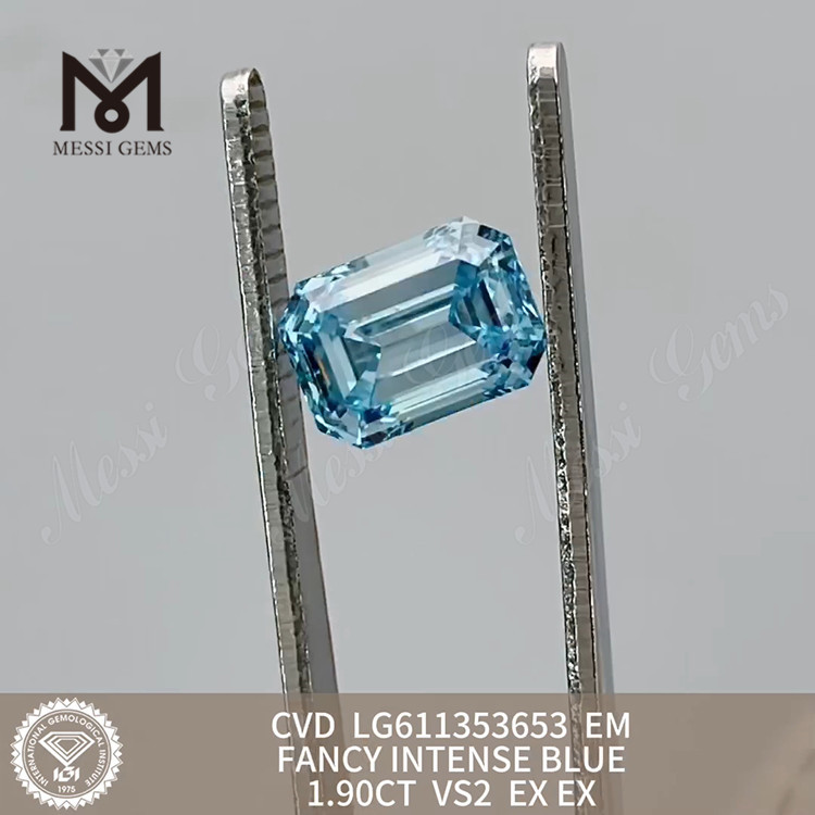 1.90CT VS2 EM FANCY INTENSE BLUE løse laboratoriedyrkede diamanter engros丨Messigems CVD LG611353653 