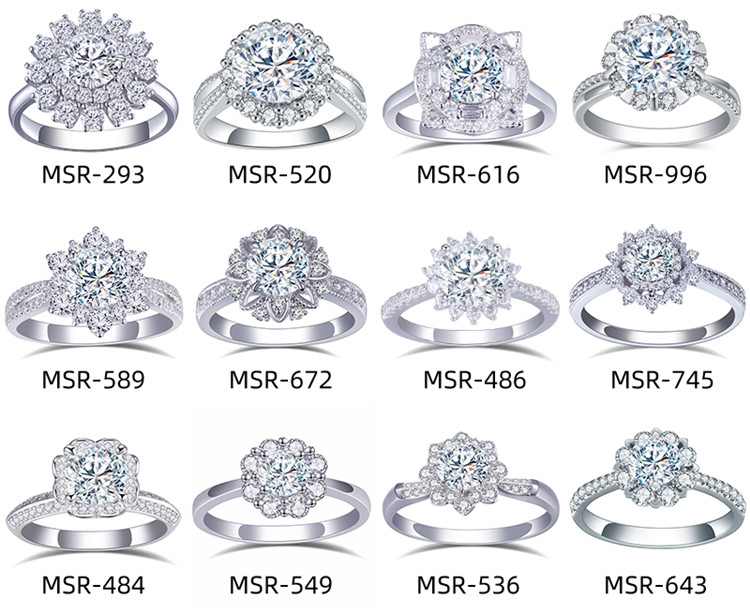 1 karat Halo stil Elegance Ringe IGI Lab skabte diamanter