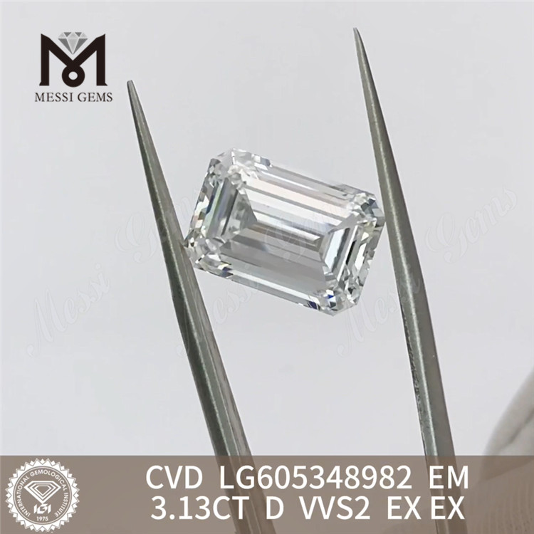 3.13CT D VVS2 EM 3ct igi-certificerede diamanter til Artisan Jewelry CVD丨Messigems LG605348982