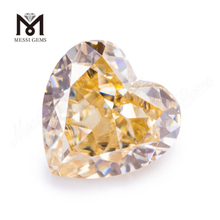 9*9mm Hjerte løs moisanite diamant M-Yellow moissanite sten producent