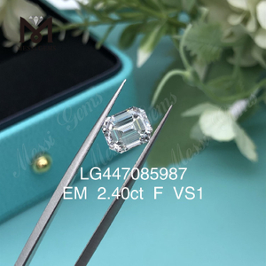 2,40 karat F VS1 EMERALD CUT lab-dyrkede diamanter