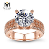 1,5 karat rosa guld bryllup custom moissanite guld ring til kvinder