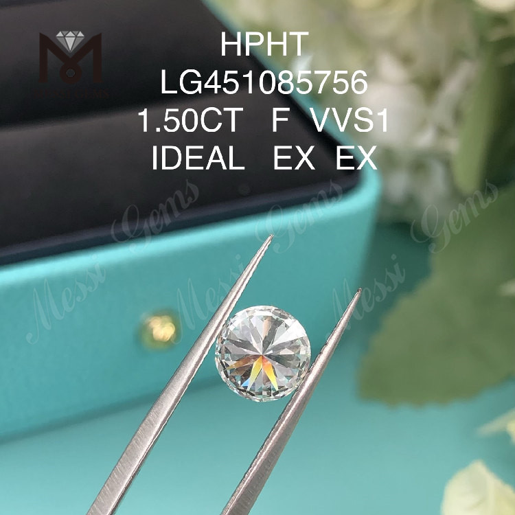 1.50ct RD F VVS1 IDEAL Cut lab dyrket vvs diamanter