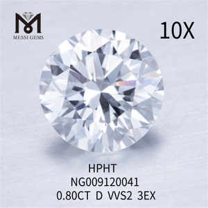 0.80CT D rund VVS laboratoriediamant 3EX laboratoriedyrkede diamanter engros