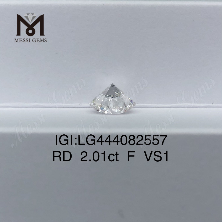 2,01 karat F VS1 EX Cut Round 2 karat lab skabt diamant pris 