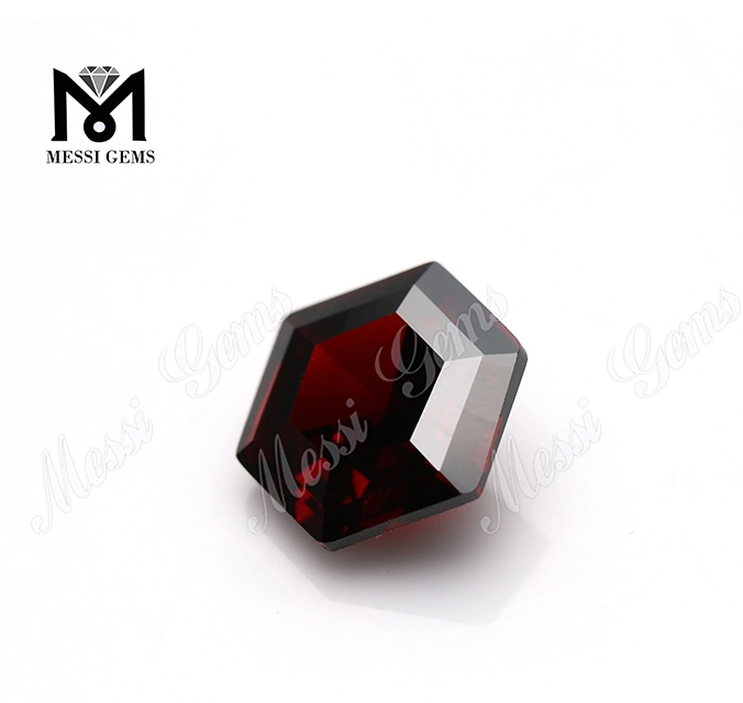 syntetiske zirkon diamant sekskantede sten sten i granat farve 