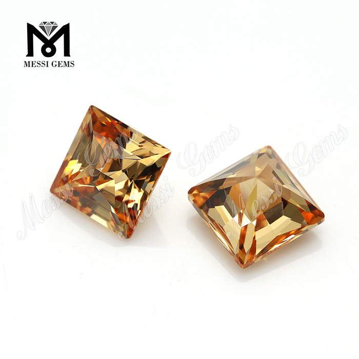 Champagne cubic zirconia firkantede briolett cut CZ sten til fremstilling af smykker