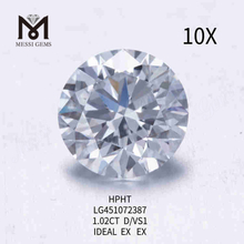 1,02 karat D/VS1 RD laboratoriedyrket diamant IDEAL