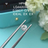 0.56CT D/VS1 rundskårne omkostninger til laboratorieskabte diamanter IDEAL EX EX