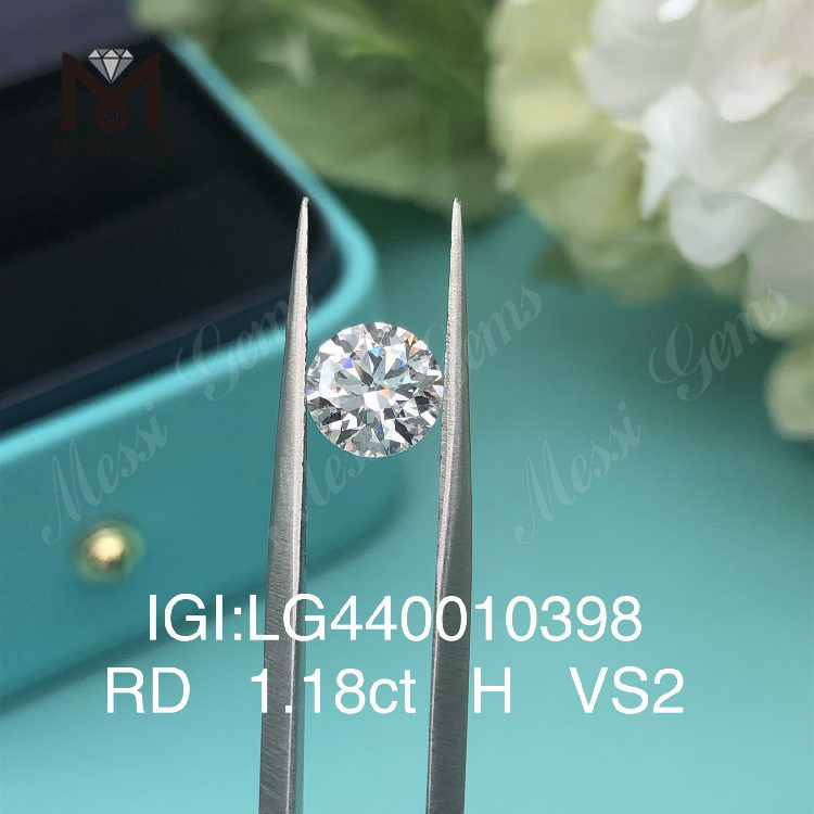 1,18 karat H VS2 3EX laboratoriedyrket diamant rund 