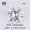 1.06ct VVS syntetiske diamanter Ronnd Cut HPHT D farve lab diamant på lager