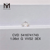 1.06ct VVS lab diamant rd G farve cvd diamant 3EX ædelsten på lager