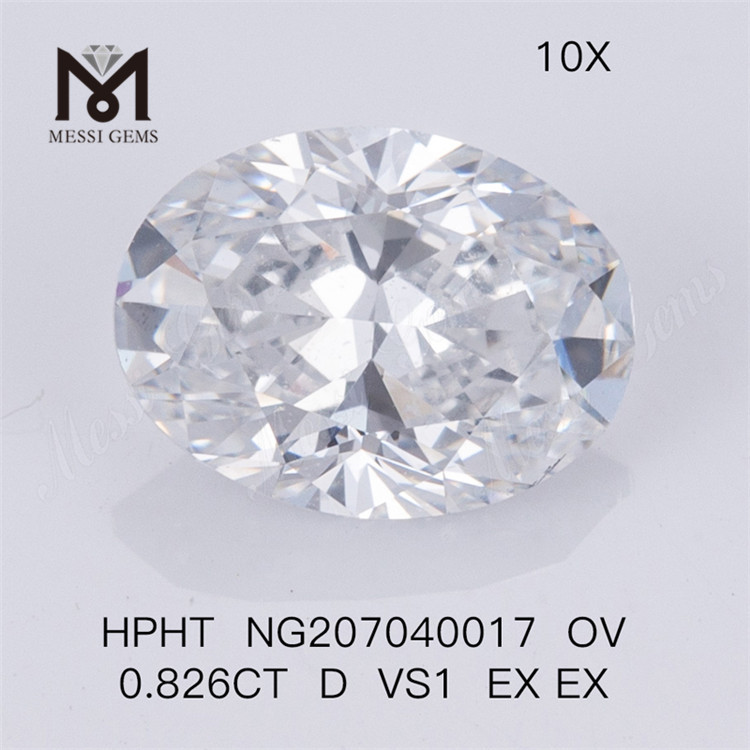HPHT OV 0.826CT D VS1 EX EX Syntetisk diamant