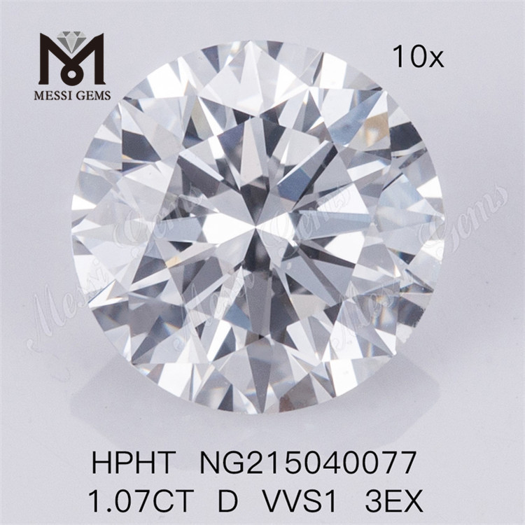 HPHT 1.07CT D VVS1 3EX RD Lab-diamanter 