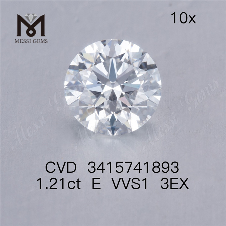 1.21ct VVS lab diamant fabrikspris E 3EX cvd diamant på tilbud