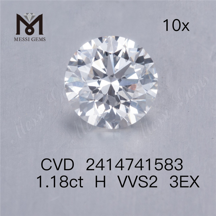 1.18ct H rd lab diamant 3EX vvs køb cvd diamanter online fabrikspris