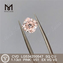 1.13ct VS1 EX VG VS CVD CU laboratoriedyrket pink diamant pris IGI LG534250547