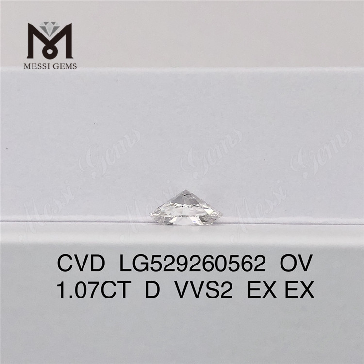 1.07ct D Vvs Lab Diamond OVAL Bedste Løs Lab Diamond CVD