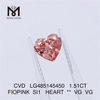 1.51CT FIOPINK SI1 HEART VG VG engros lab skabt diamanter CVD LG485145450