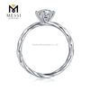 2 karat moissanite diamantring 925 sterling sølv ring til bryllup