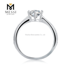 Engrospris mode sølv smykker 1ct Moissanite 925 Sterling sølv ring