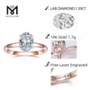1.39CT Lab Diamond 18k Rose Gold Engagement Solitaire Vielsesring
