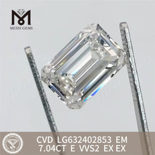 7.04CT EM E VVS2 ny diamant CVD LG632402853丨Messigems 