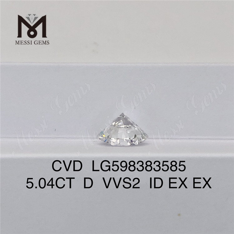 5.04CT D VVS2 ID cvd syntetisk diamant LG598383585 