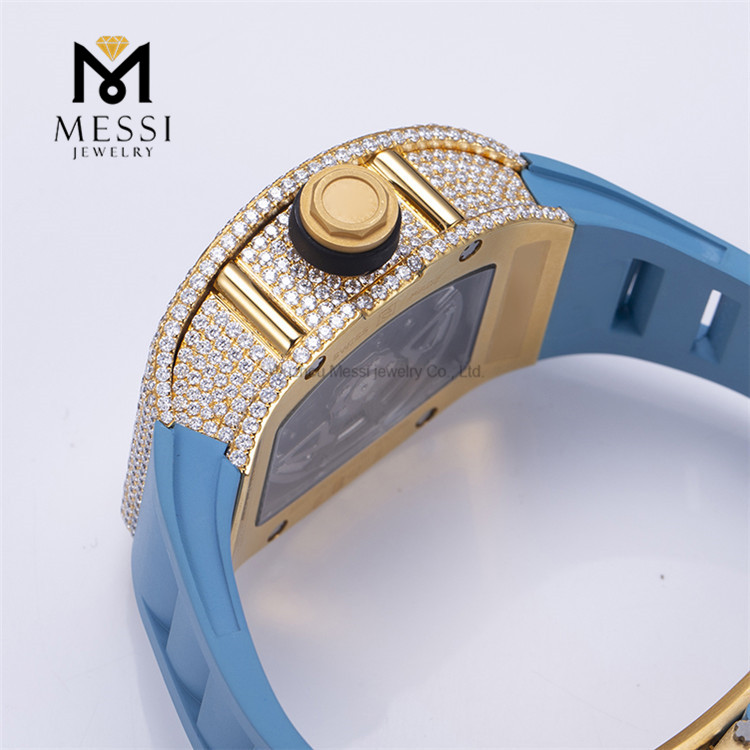 Pass Tester Custom D Color VVS Iced Out Moissanite Diamond Brand Watch